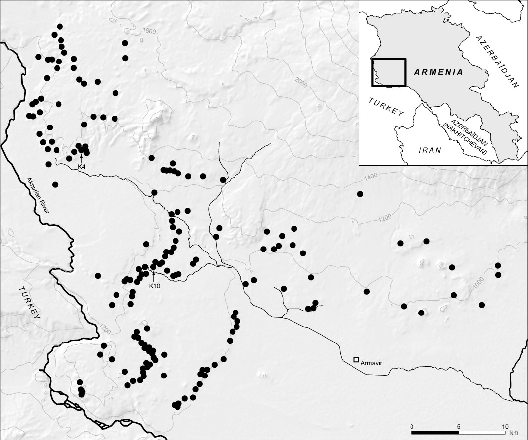 Fig. 4 : Example of a regional window: The kites of the Aragats in Armenia